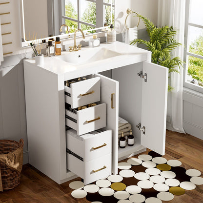 Bathroom Vanity With Sink and Storage Cabinet