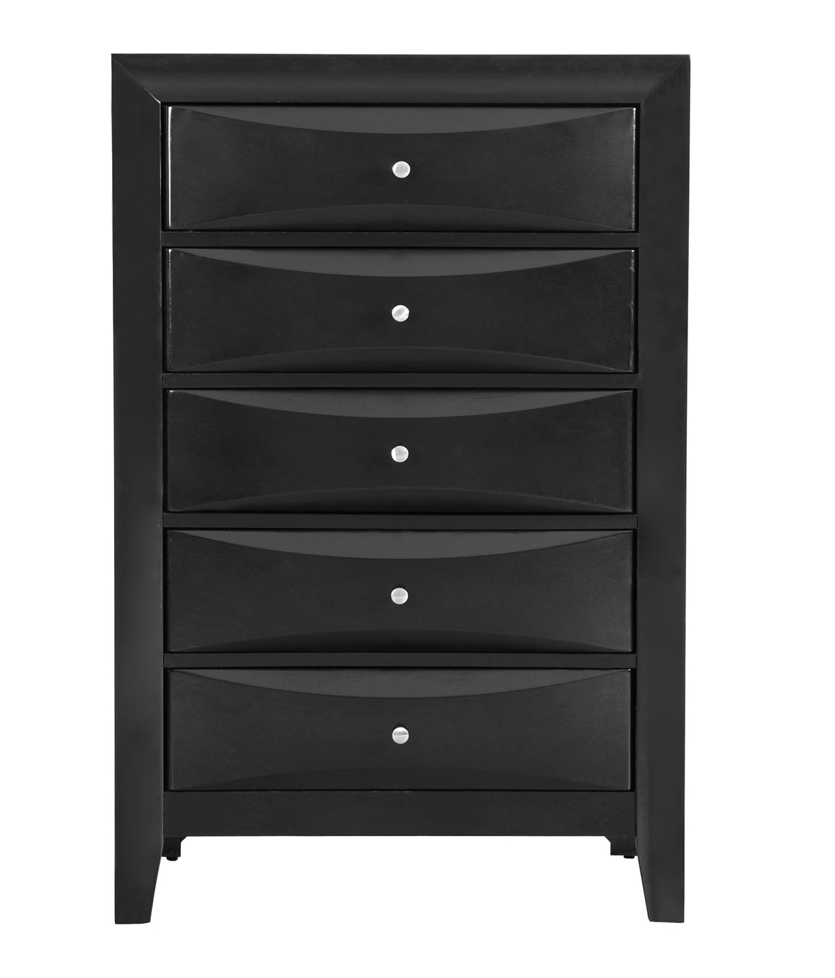 Accent Chest with Molded Resin Drawers in black with curved fronts on Tampa Home & Garden Store