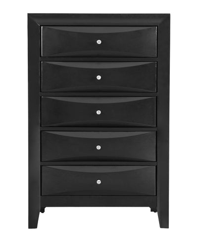 Accent Chest with Molded Resin Drawers in black with curved fronts on Tampa Home & Garden Store
