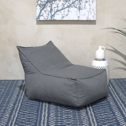Grey water resistant fabric bean bag chair Ettie, foam-filled armless chair by HouseOfZazla on Tampa Home & Garden Store