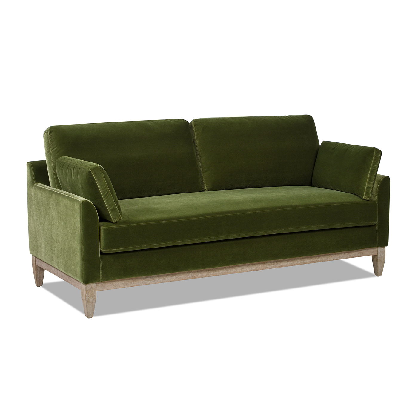 Pasadena Natural Rubberwood and Farmhouse Sofa