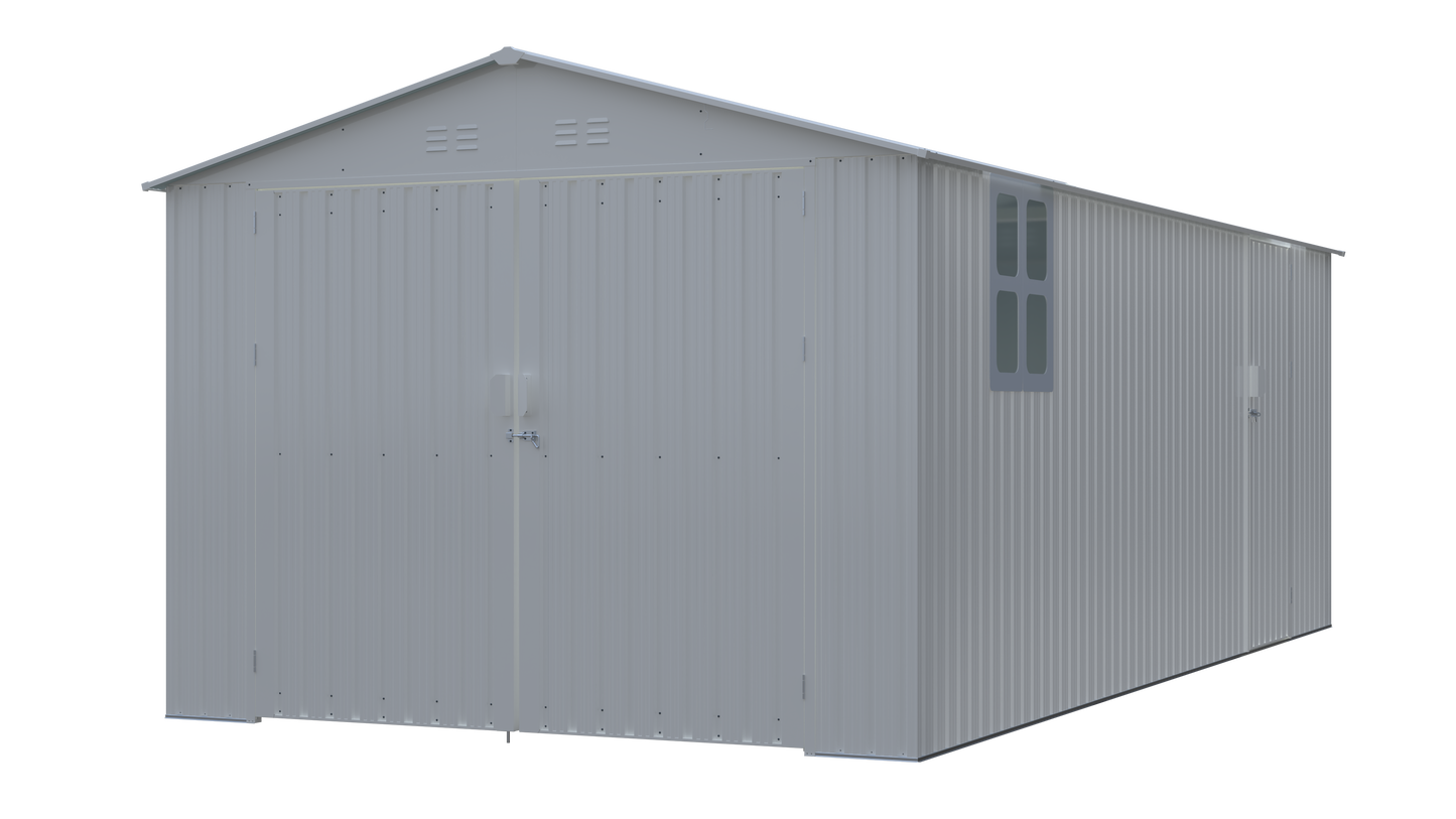 Outdoor 20x10 Ft Metal Shed and Garden Storage
