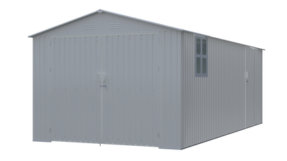 Outdoor 20x10 Ft Metal Shed and Garden Storage