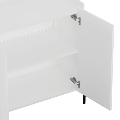 Abbey Accent Cabinet white with soft-close doors and rounded edges interior shelf on Tampa Home & Garden Store