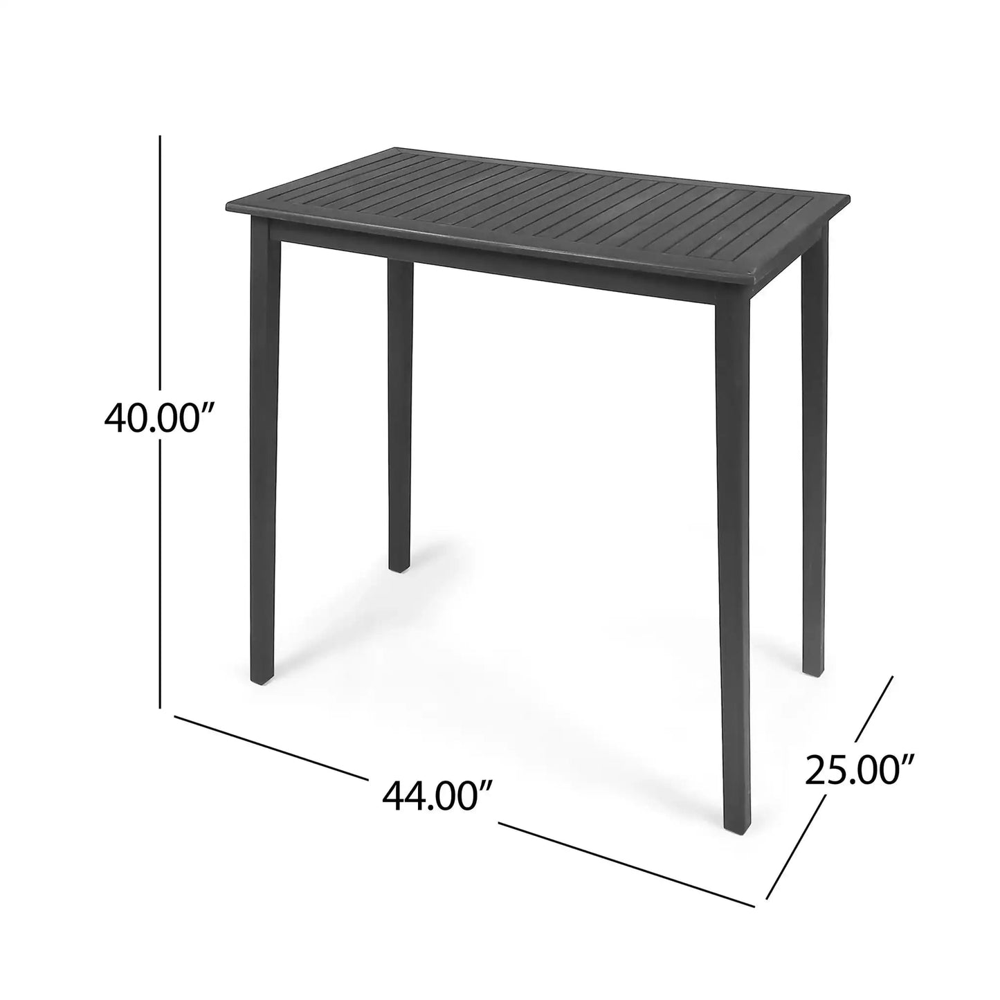 Minimalist Acacia Rectangle and Patio Bar Table
