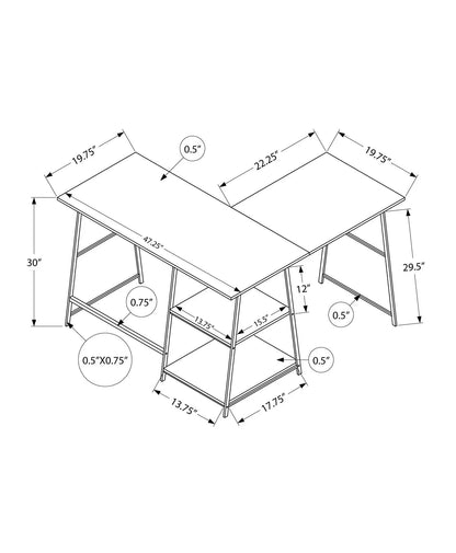 L-shaped corner computer desk with storage shelves, modern design, Unique Piece Furniture on Tampa Home & Garden Store