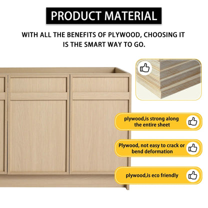 Modern Freestanding Vanity with Soft Close Doors