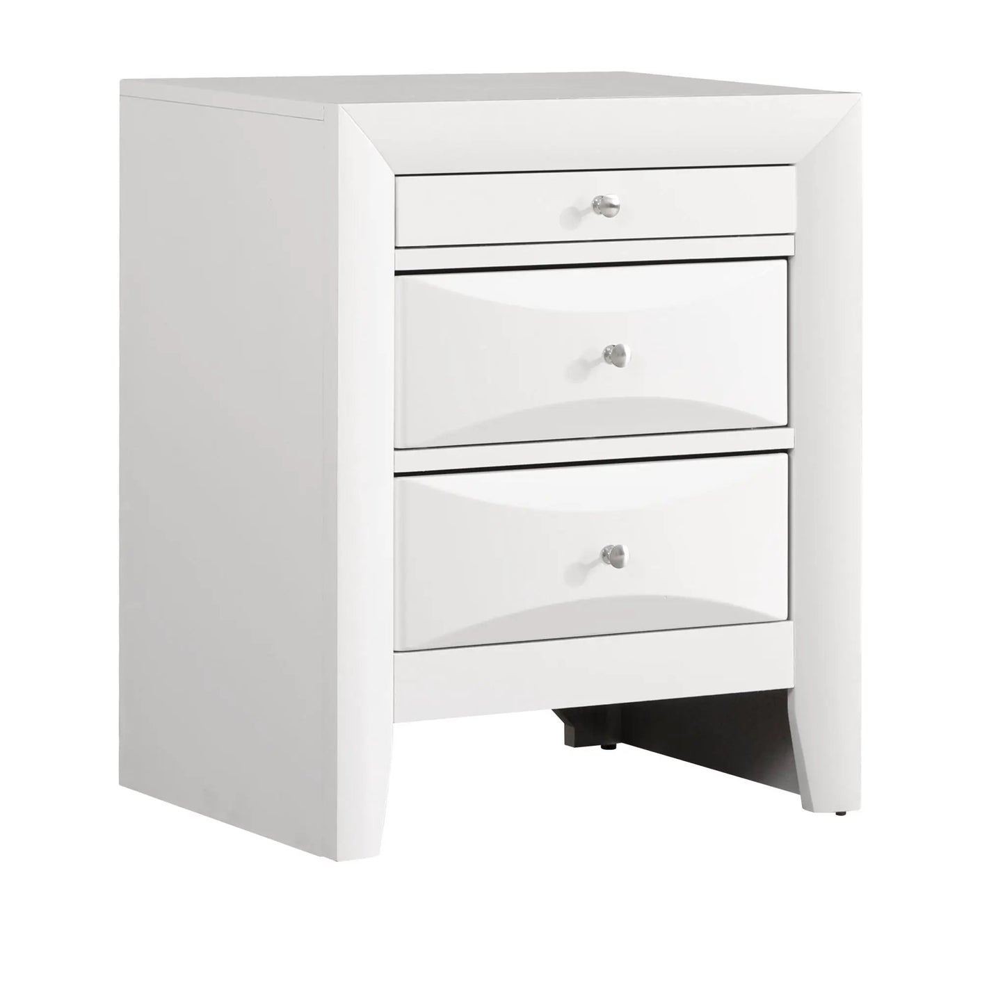 Modern Design Nightstand with Durable Wood Veneer