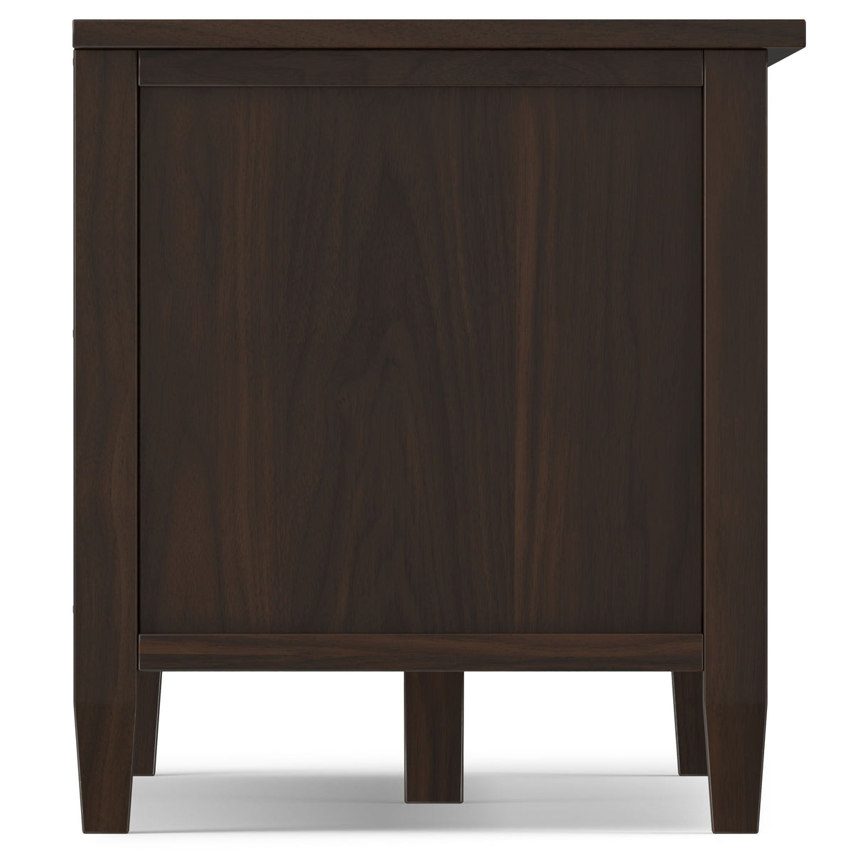 Shaker TV stand and solid wood media console by HouseOfZazla in dark espresso with tapered legs on Tampa Home & Garden Store