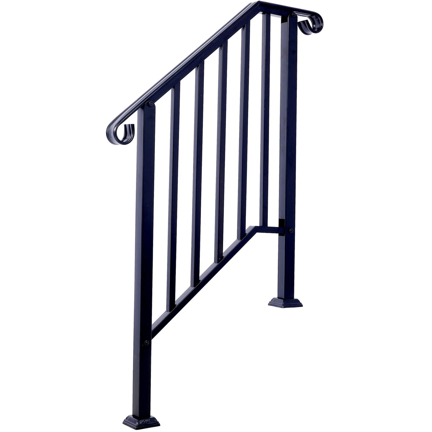 A Powder Coated Wrought Iron Handrail For Steps