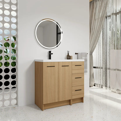Wall Mounted Floating Vanity Sink and Drawers