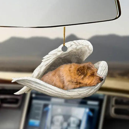 Car Pendant Sleeping Dog Angel Decor Hanging
