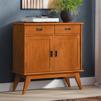 Draper Entryway Storage Cabinet brown wood finish by HouseOfZazla, accent cabinet on Tampa Home & Garden Store