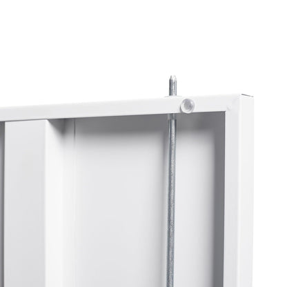 Metal storage cabinet white with locking doors and adjustable shelf hardware on Tampa Home & Garden Store