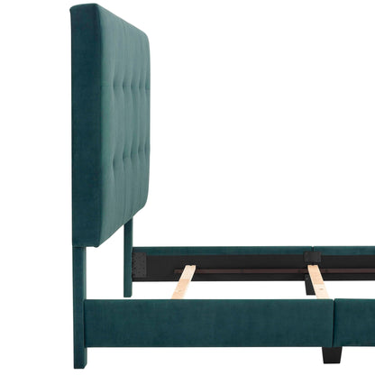 Tufted and Upholstered Platform Bed Frame