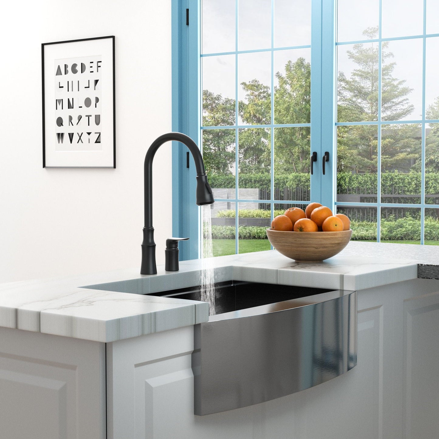 The Modern Matte Black Kitchen Sink Faucet