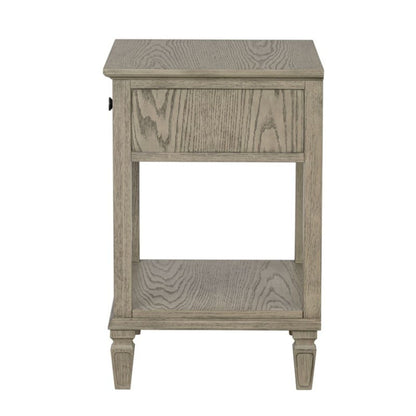 Bedside table with drawer and shelf in light wood finish by HouseOfZazla on Tampa Home & Garden Store