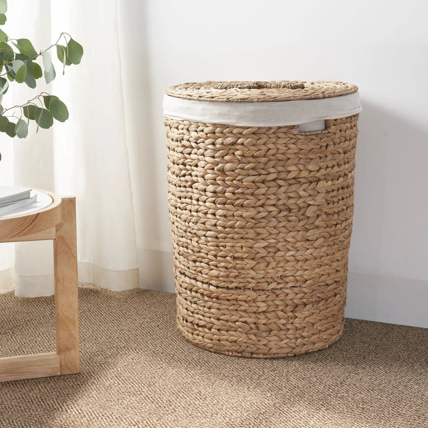 Ludmilla Round Tall Laundry Hamper with Lid