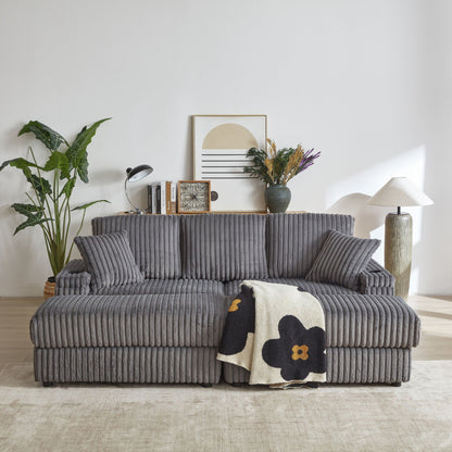 3 Seater Sofa With 2 Ottomans and Storage