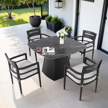 Outdoor Patio and Squircle Dining Table Set
