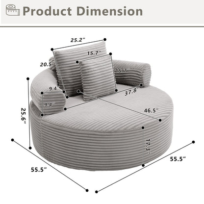 Round Sofa Bed and Pillows for the Living Room