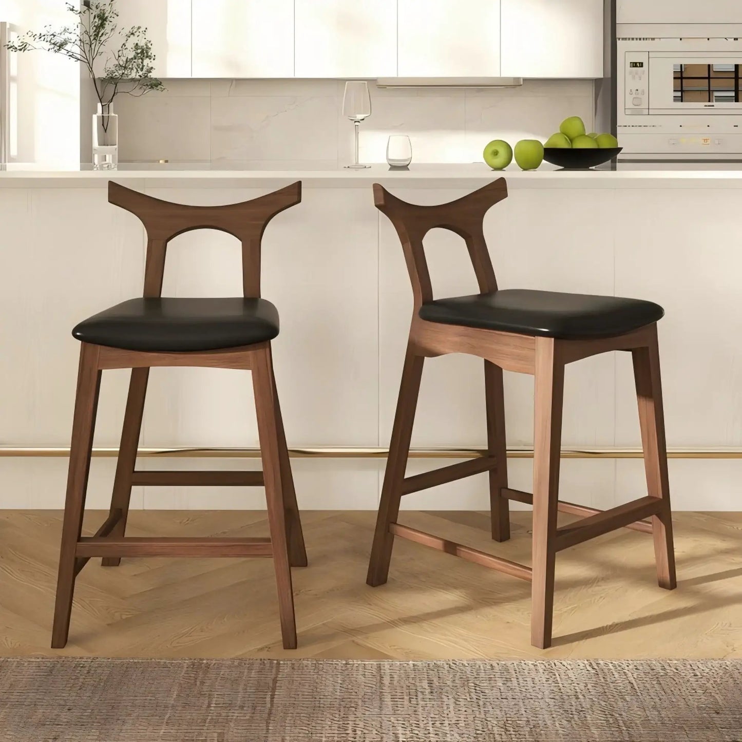 Hester Upholstered Square Bar Chair Set of 2