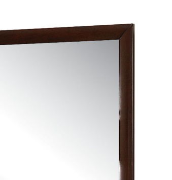 Ireland Contemporary Design Mirror by HouseOfZazla with dark wood frame close-up corner on Tampa Home & Garden Store