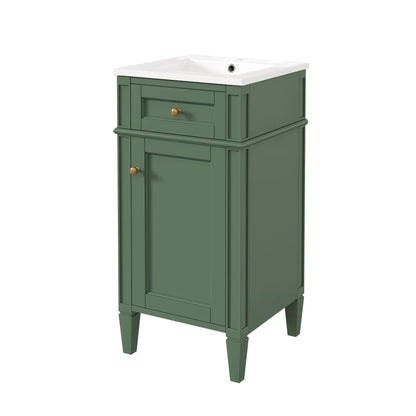 French Style Vanity With Sink and Solid Wood Legs