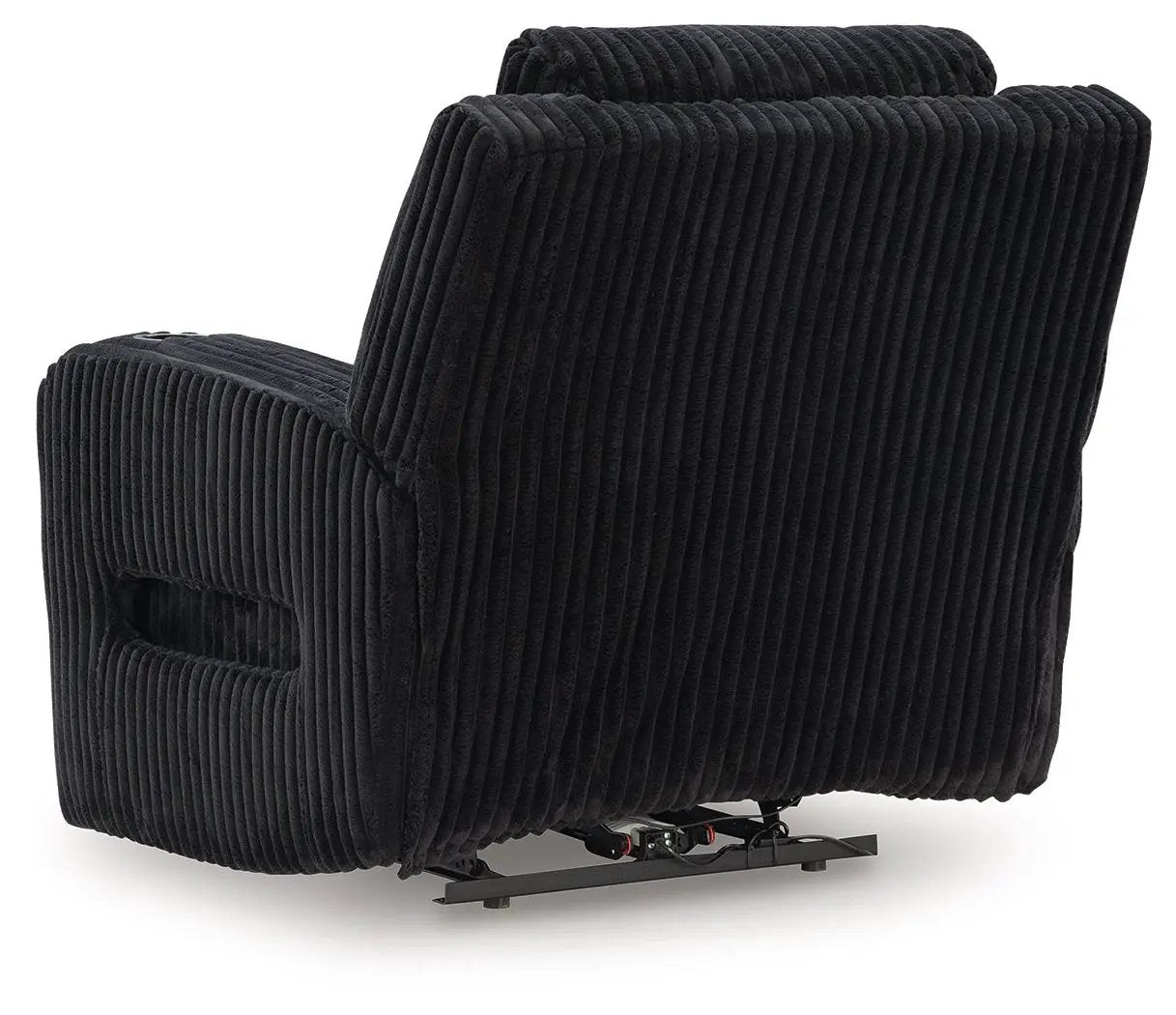 Forest Lake recliner with adjustable headrest in black corduroy fabric by Unique Piece Furniture on Tampa Home & Garden Store