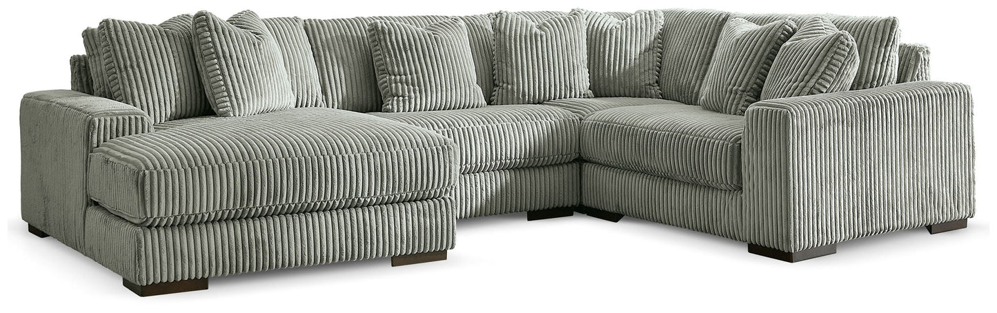 Lindyn Sectional Sofa with Cord Upholstery