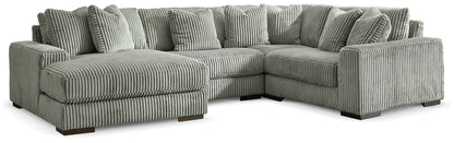 Lindyn Sectional Sofa with Cord Upholstery