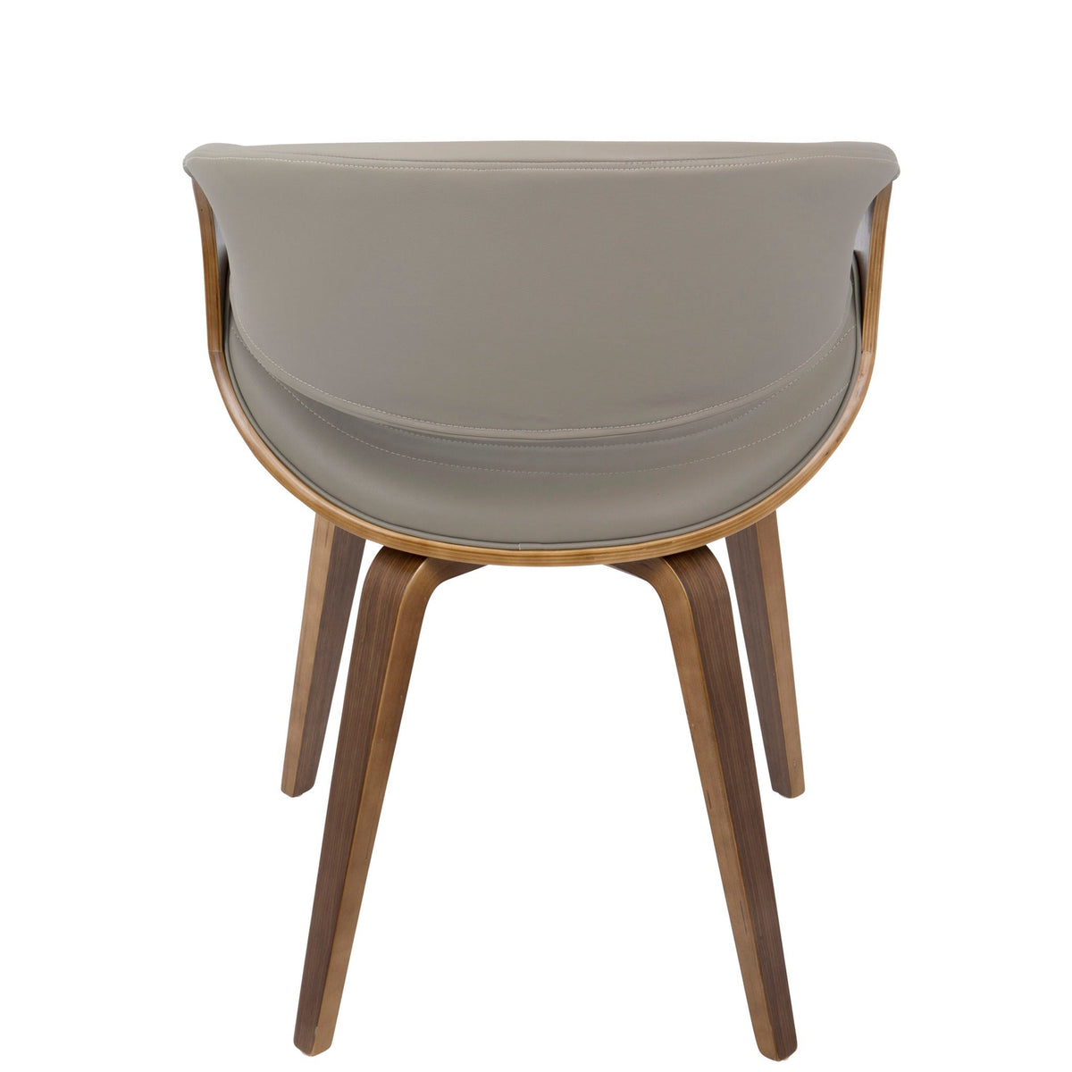 Mid-Century Modern Dining Chair taupe leatherette with bent wood legs HouseOfZazla Chair on Tampa Home & Garden Store