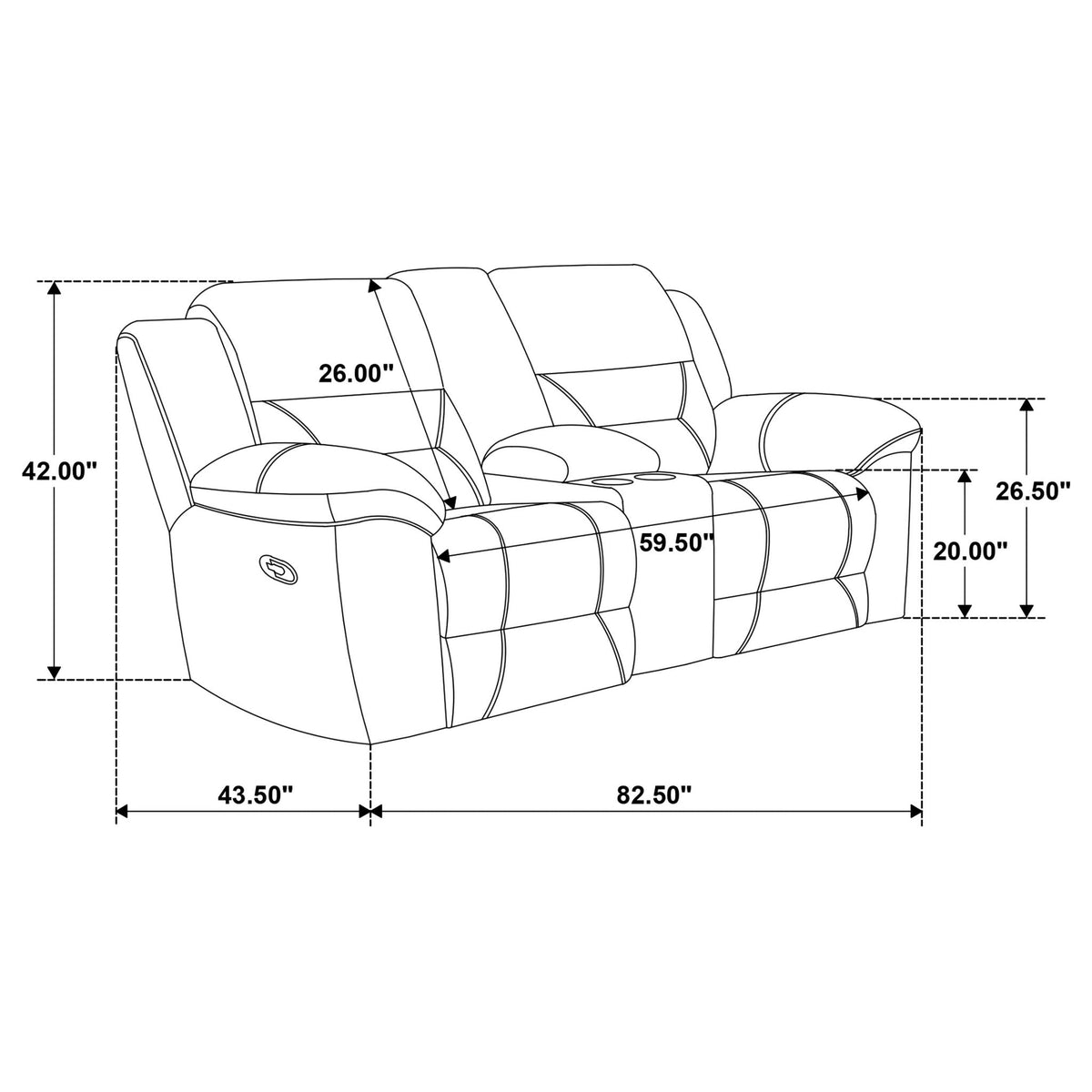 Sebring Gray Manual Reclining Sofa And Loveseat