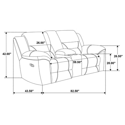 Sebring Gray Manual Reclining Sofa And Loveseat