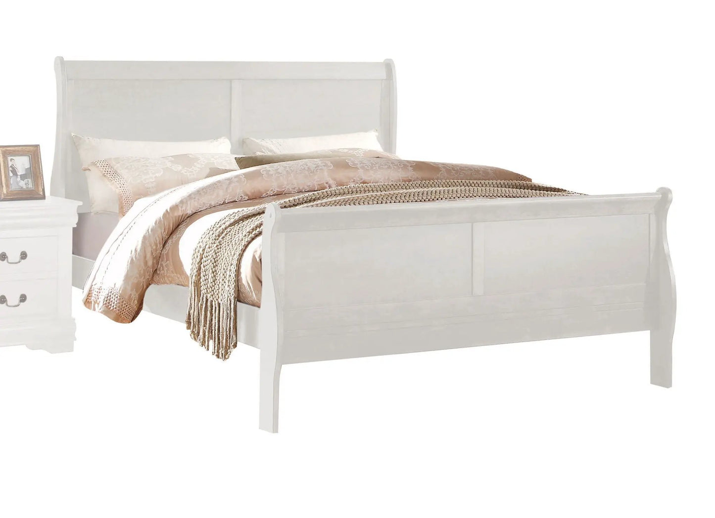Louis Philippe Sleigh Style Bed Timeless Finish