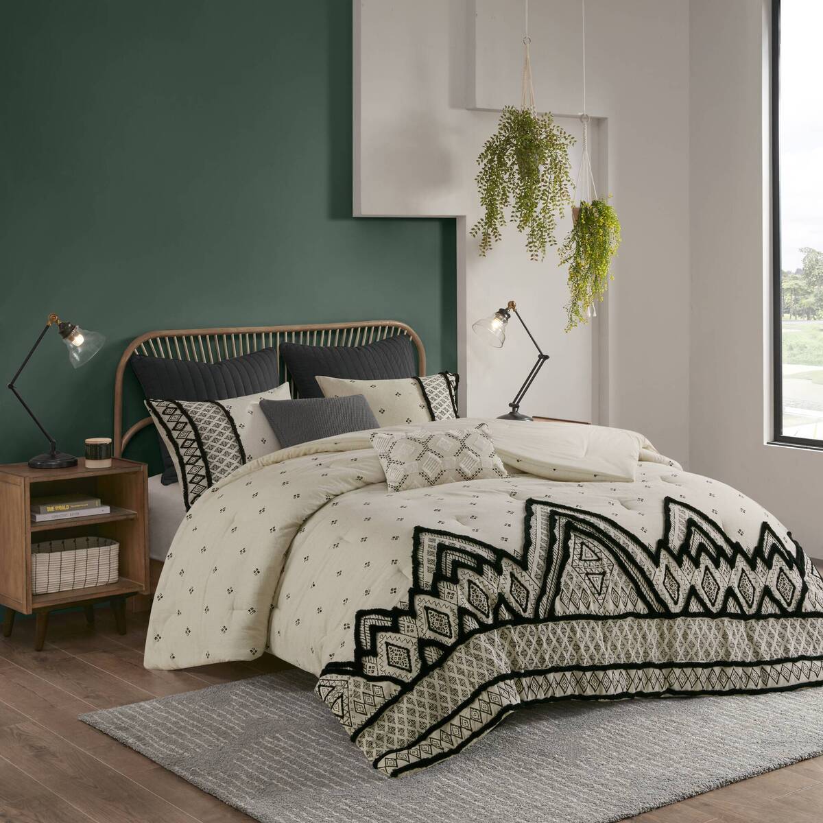 Natural Cotton and Flax Linen Comforter Set