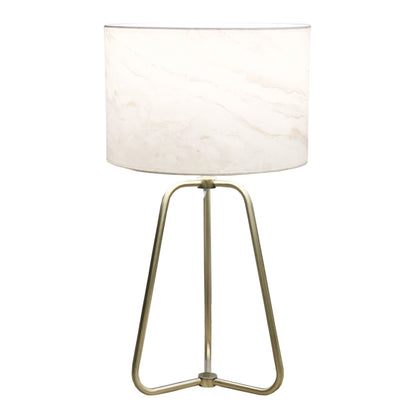 Optima desk lamp white with brass-toned tripod base and marble shade on Tampa Home & Garden Store