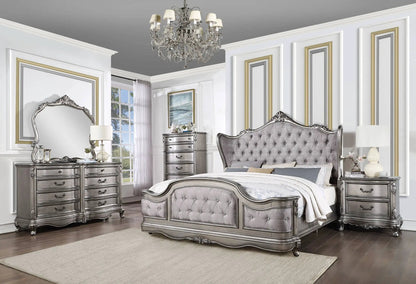 Ariadne Upholstered Bed with Tufted Headboard