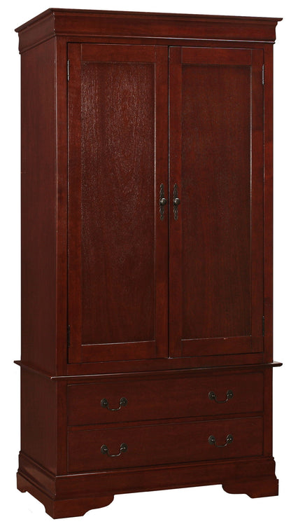 Traditional Armoire and Hanging Bar Storage