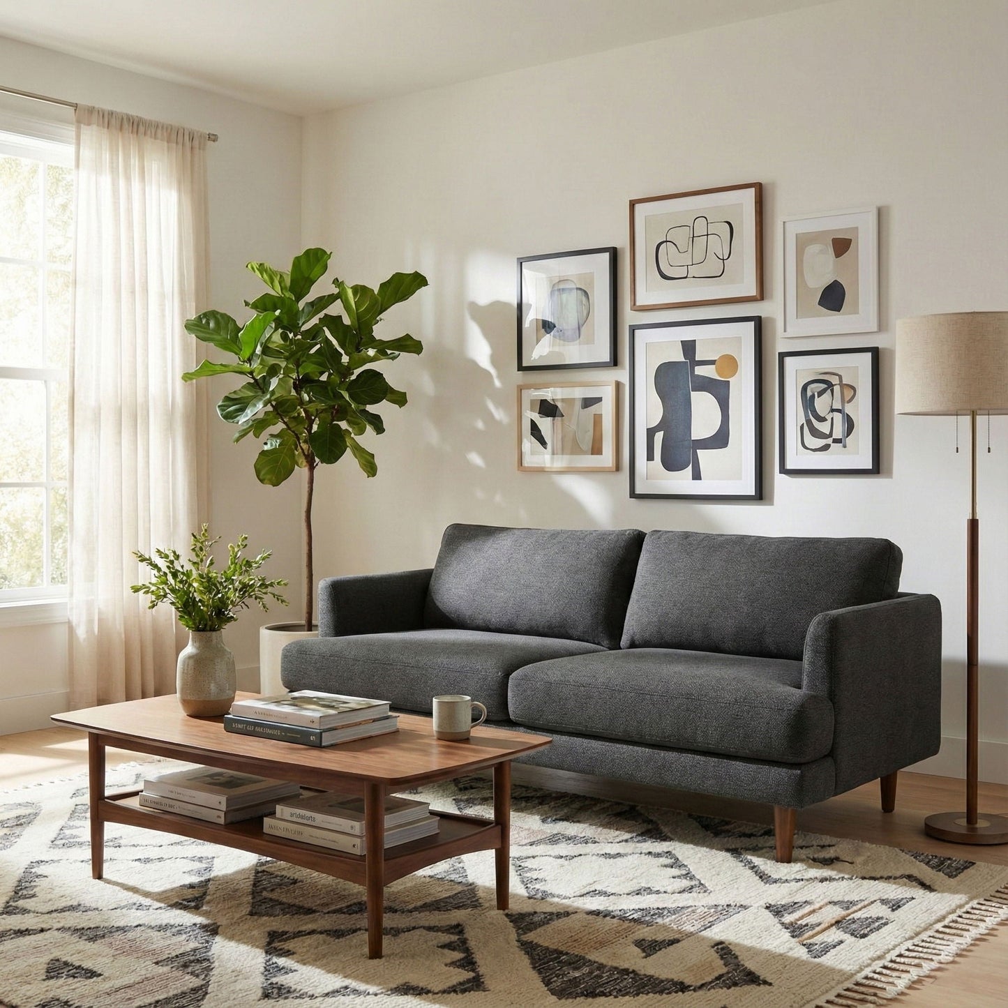 Livingston Upholstered Sofa with Cushions