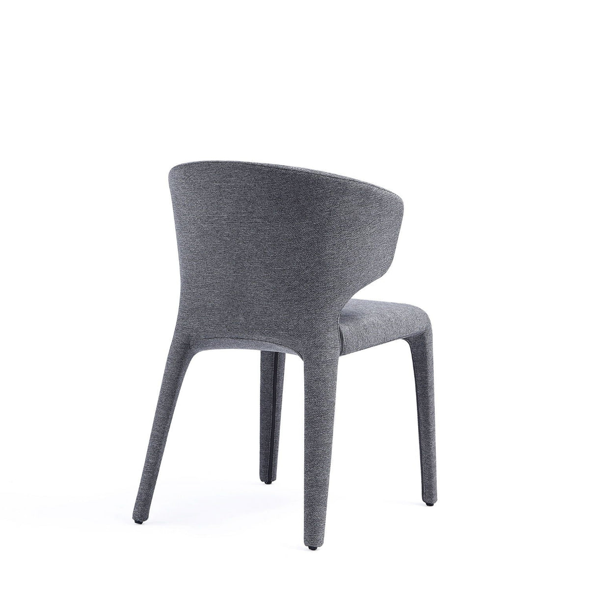 Conrad dining chair in dark gray fabric with a metal frame on Tampa Home & Garden Store