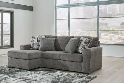 Gardiner Sofa Chaise in Pewter for Living Room