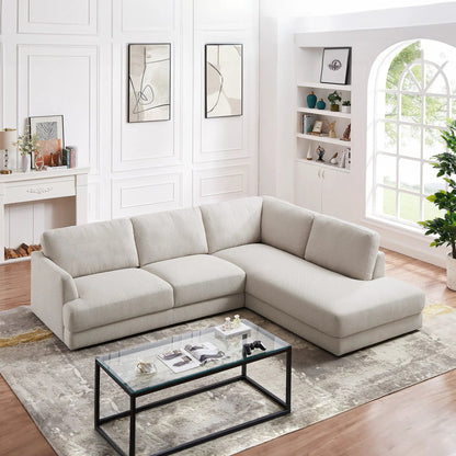 Glander Cozy Sectional Sofa, gray stationary by Unique Piece Furniture in white living area on Tampa Home & Garden Store