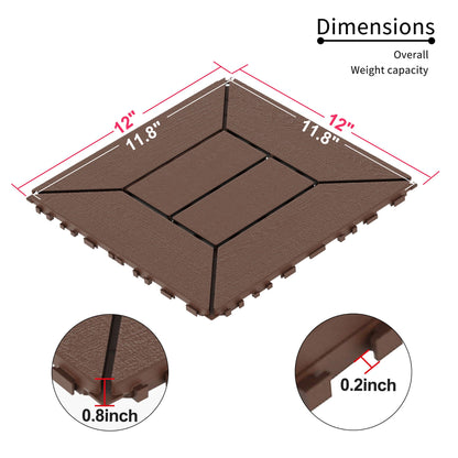 Indoor And Outdoor Interlocking Decking Tiles