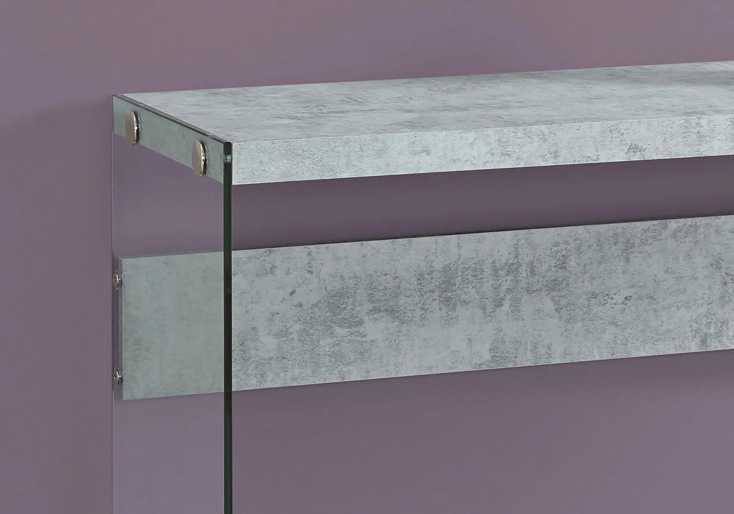 Accent Console Table for Entryway Glass Surface
