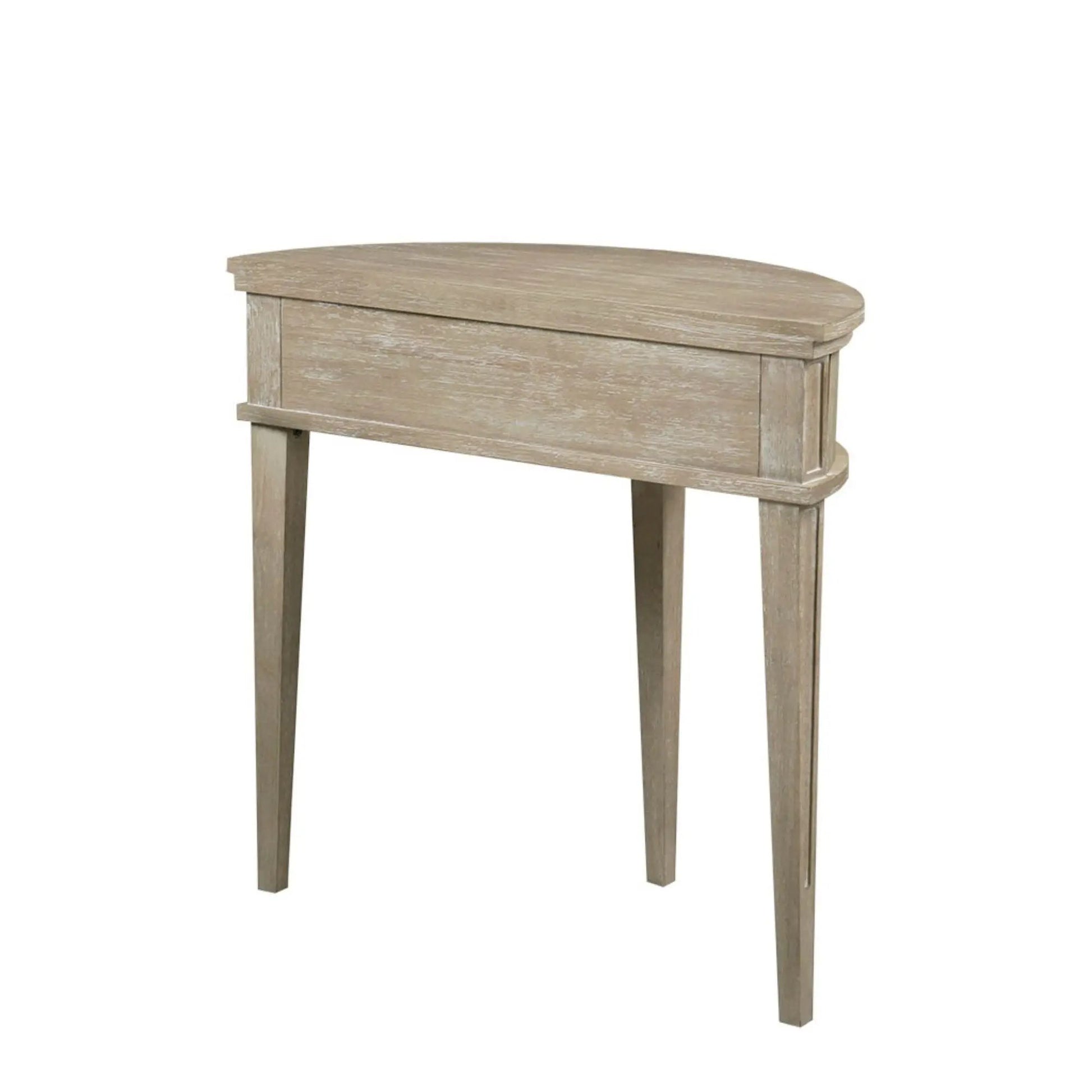 Vintage Inspired Storage Console Table With Fluted Doors, weathered wood finish on Tampa Home & Garden Store