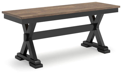Wildenauer Dining Room Bench in Two Tone Finish