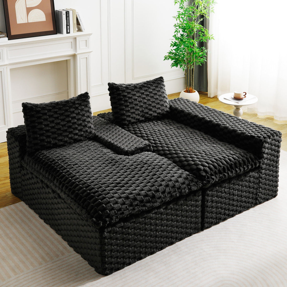 Modular Convertible Sofa and Twin Chaise Lounge
