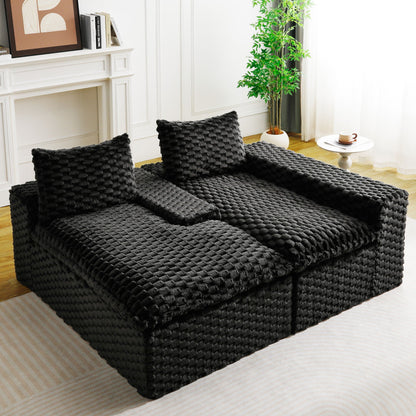 Modular Convertible Sofa and Twin Chaise Lounge