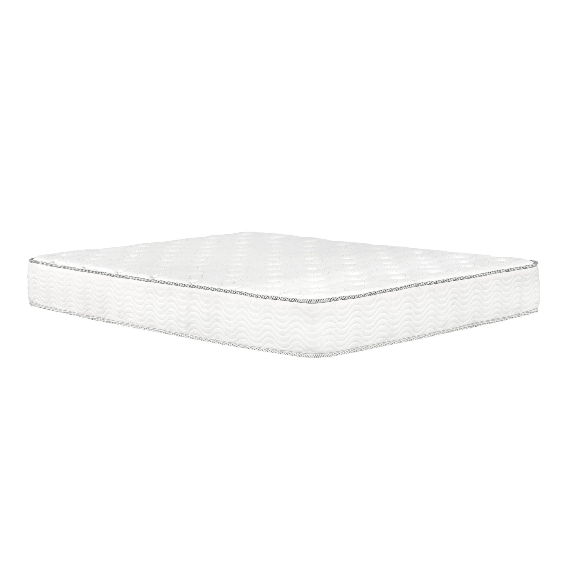 Premium 9-inch medium pocket spring hybrid mattress by HouseOfZazla, white quilted cover on Tampa Home & Garden Store